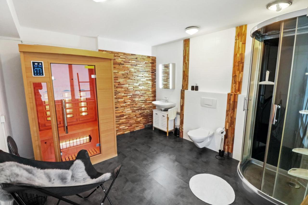 Appartement Confortable Avec Un Sauna Leukerbad Bagian luar foto